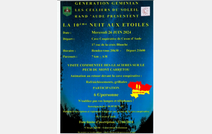 Nuit aux Etoiles 26/06/24