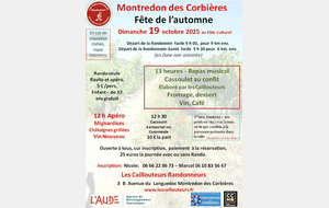Dimanche 19 oct Montredon  Randonnade d'Automne